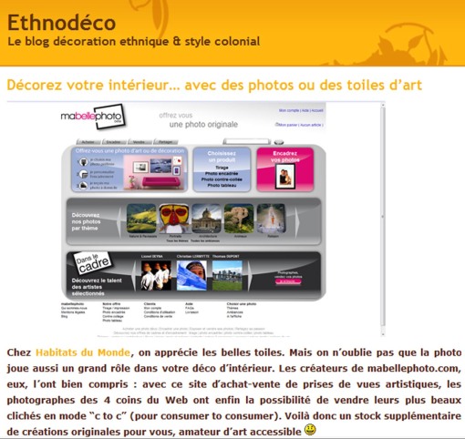 Ethnodéco - Le blog décoration ethnique & style colonial